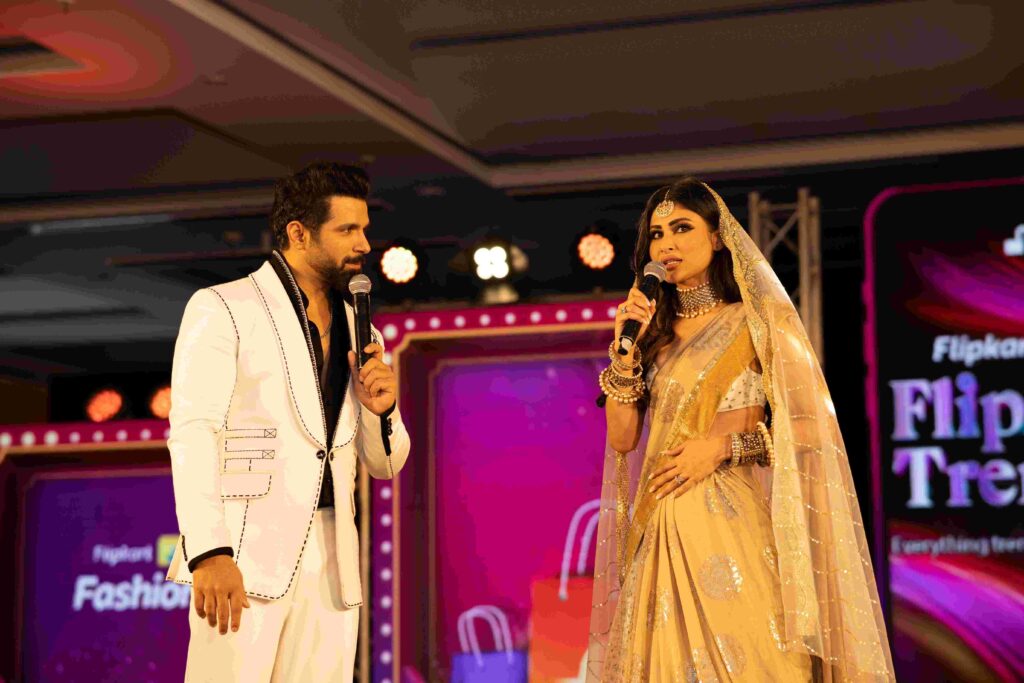 (1) L to R- Rithvik Dhanjani with Mouni Roy