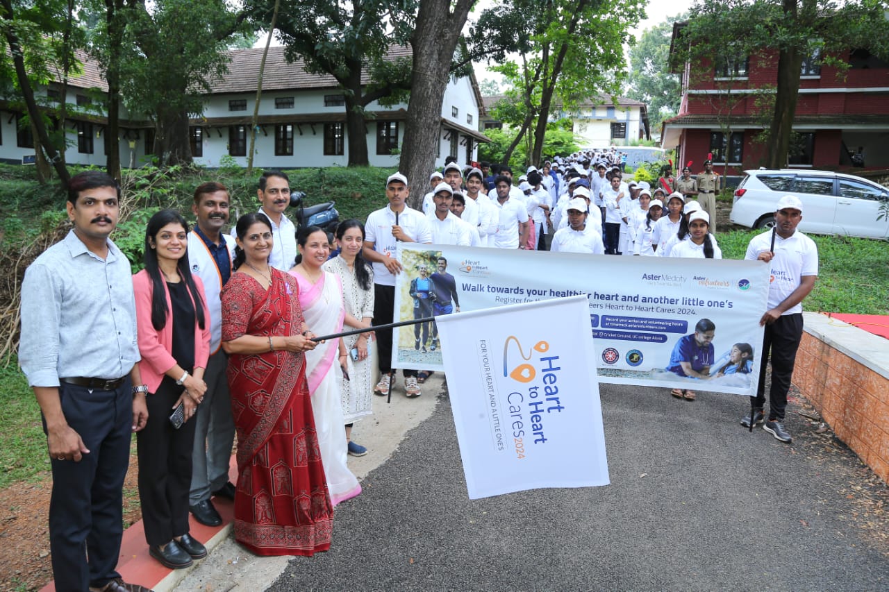 Aster's Walkathon held at Union Christian College, Alvua as part of the World Heart Day.