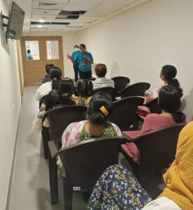 Nutrition week awareness class held at pediatric ward at Aster medcity