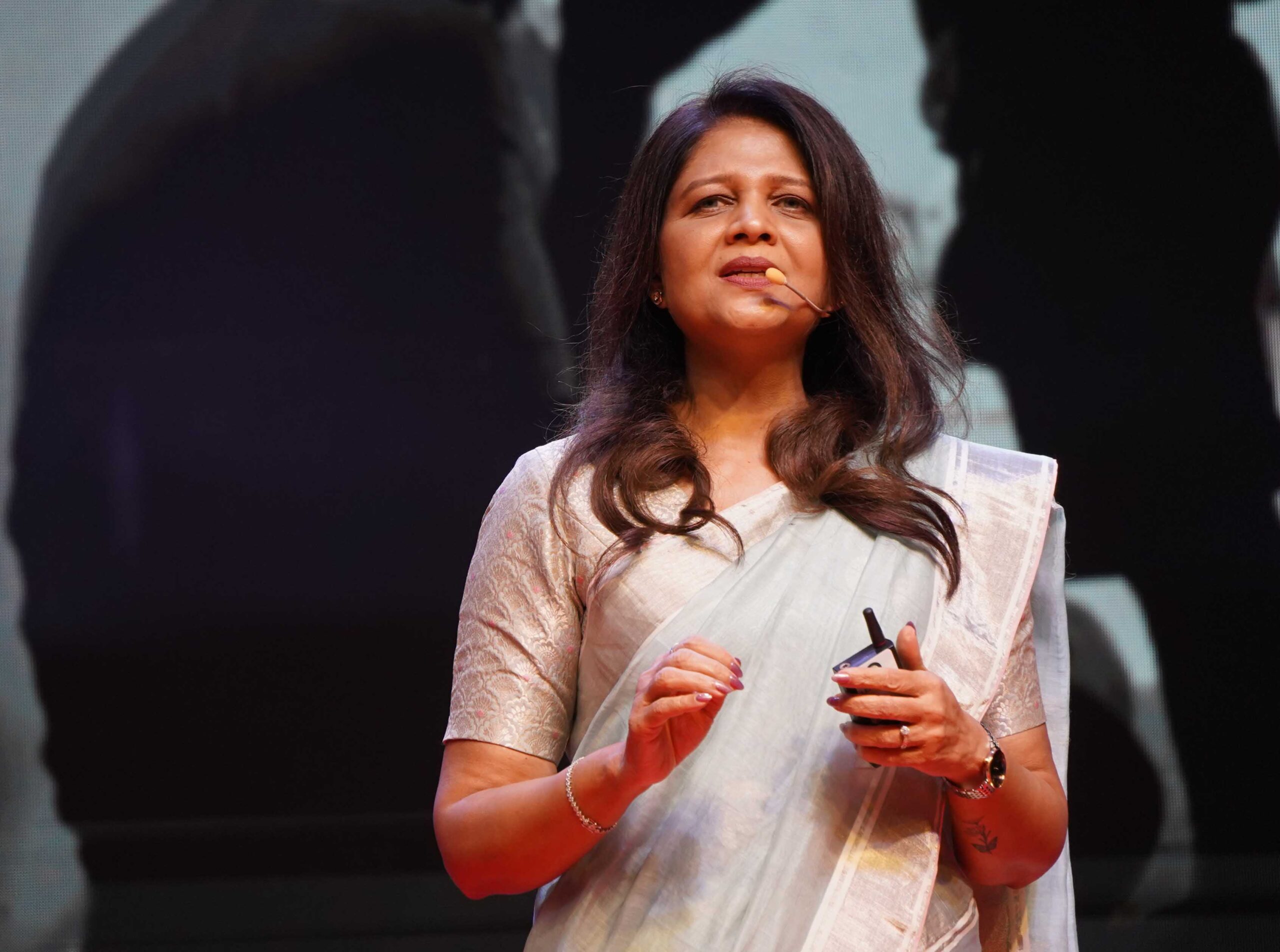 Shikha Goel seen addressing TEDX Hyd