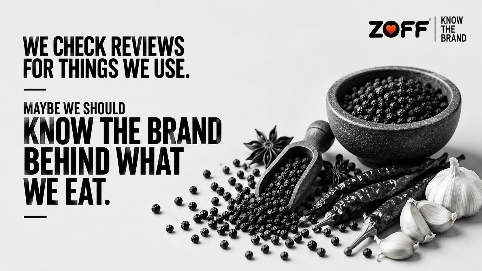 ZOFF Foods Know The Brand campaign nudges consumers to question their choices